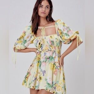 For Love and Lemons Leigh floral mini dress